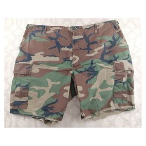 PROPPER Men's Camouflage Cut Off Cargo Shorts 2XL/R Woodland Outdoor Rugged